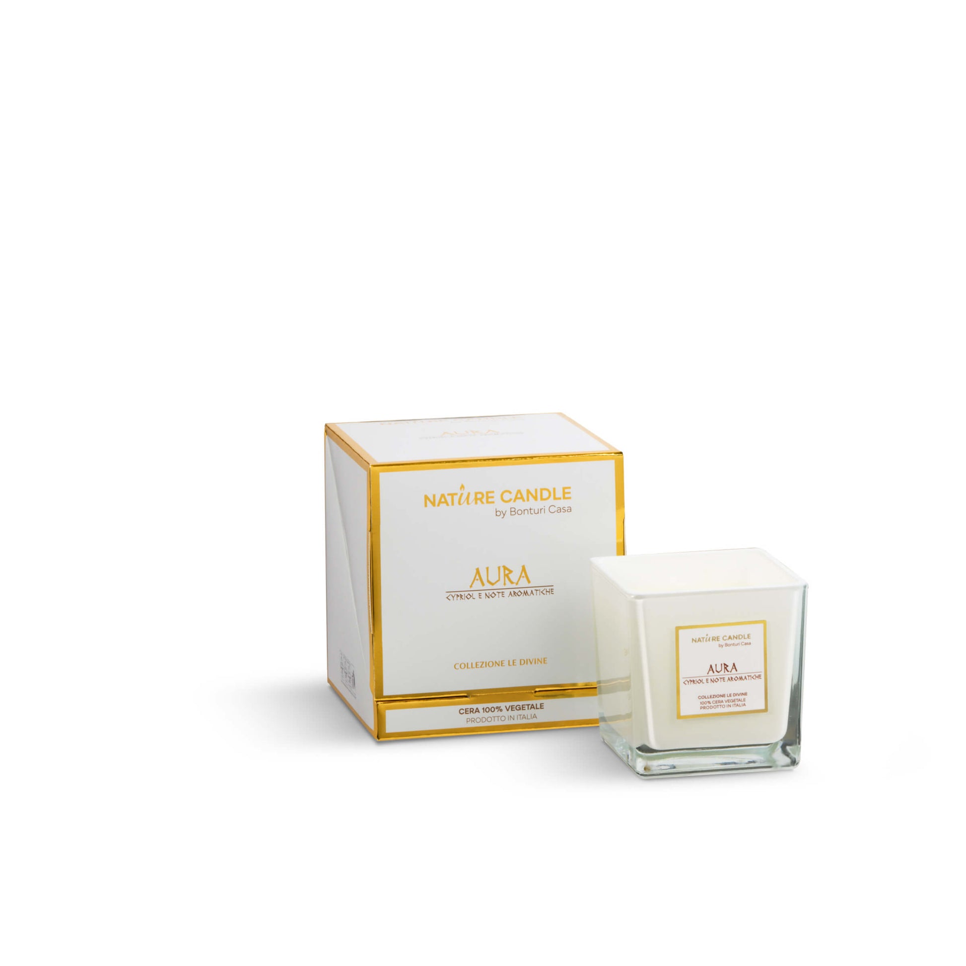 Candela Nature Candle Le Divine Aura Cypriol e Note Aromatiche 210g