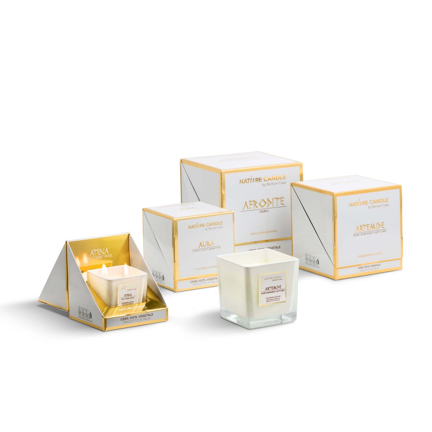 Nature Candle Le Divine Aura 330g dettaglio confezione