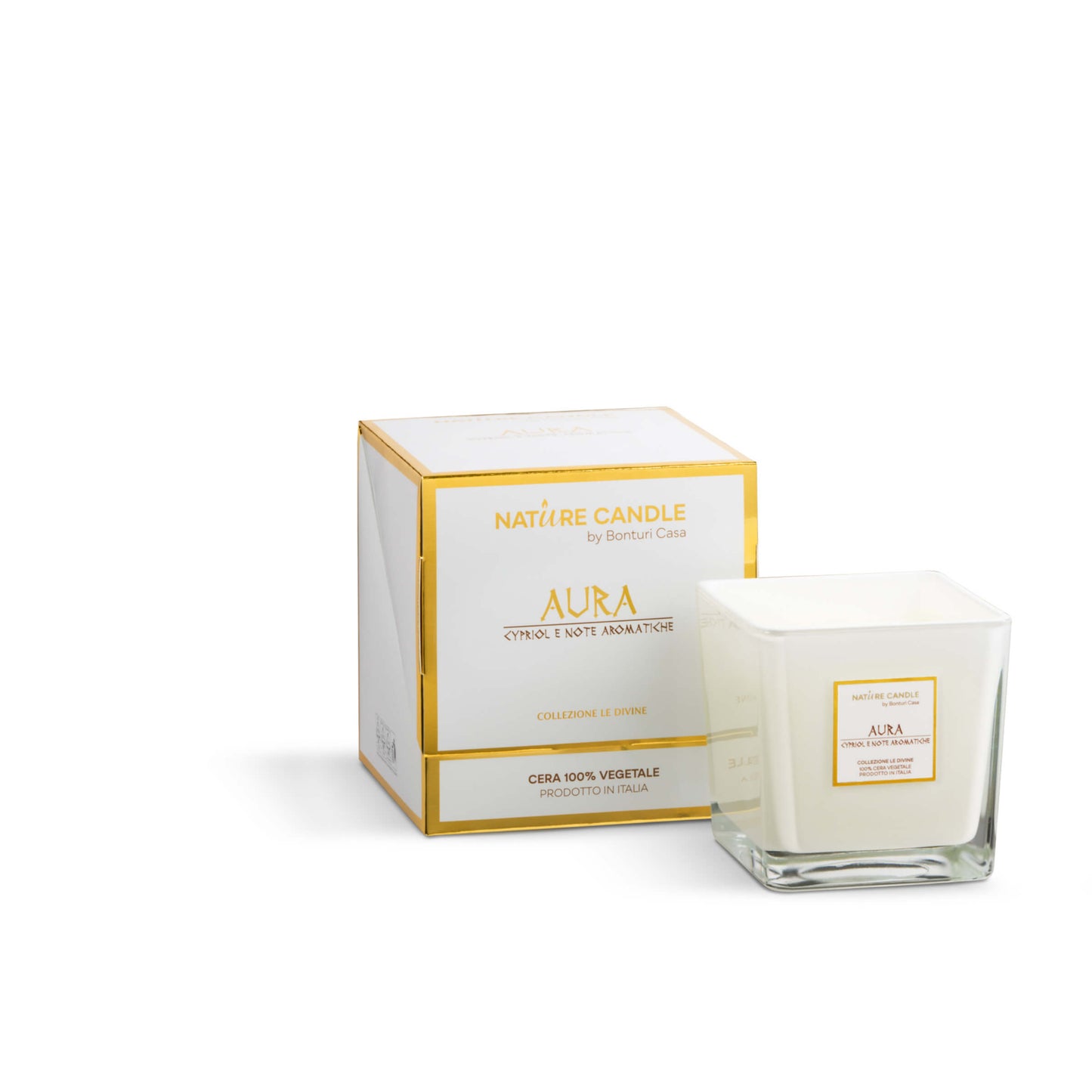 Candela Nature Candle Le Divine Aura Cypriol e Note Aromatiche 330g