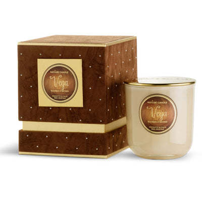 NATURE CANDLE LINEA LE STELLE - CANDELA 210g VEGA - EUCALIPTO E SANDALO