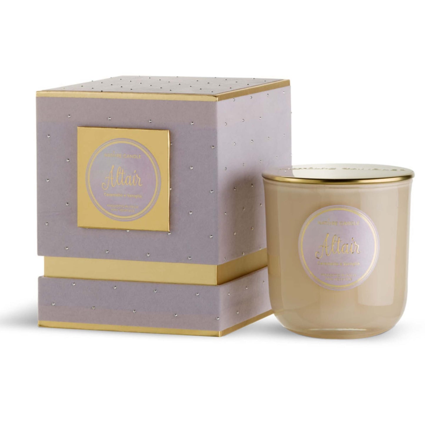 NATURE CANDLE LINEA LE STELLE - CANDELA 210g ALTAIR - CARAMELLO E VANIGLIA