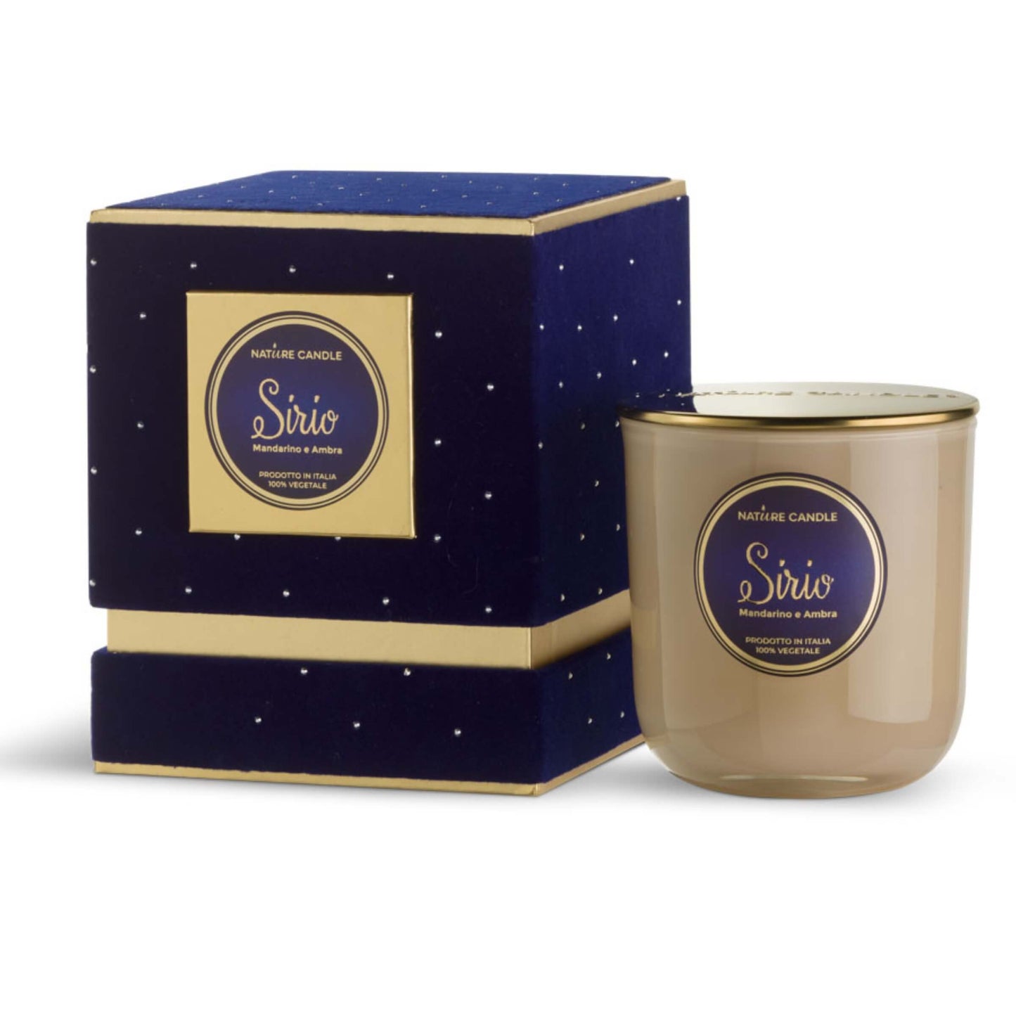 NATURE CANDLE LINEA LE STELLE - CANDELA 210g SIRIO - MANDARINO E ZENZERO