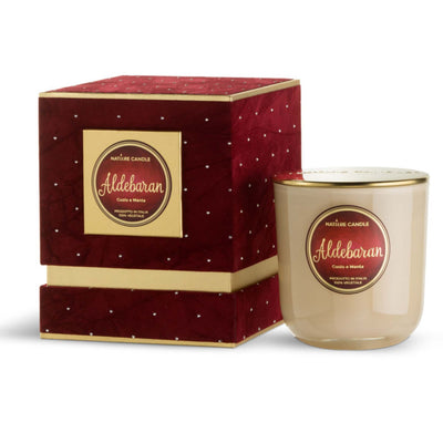 NATURE CANDLE LINEA LE STELLE - CANDELA 210g ALDEBARAN - CUOIO E MENTA