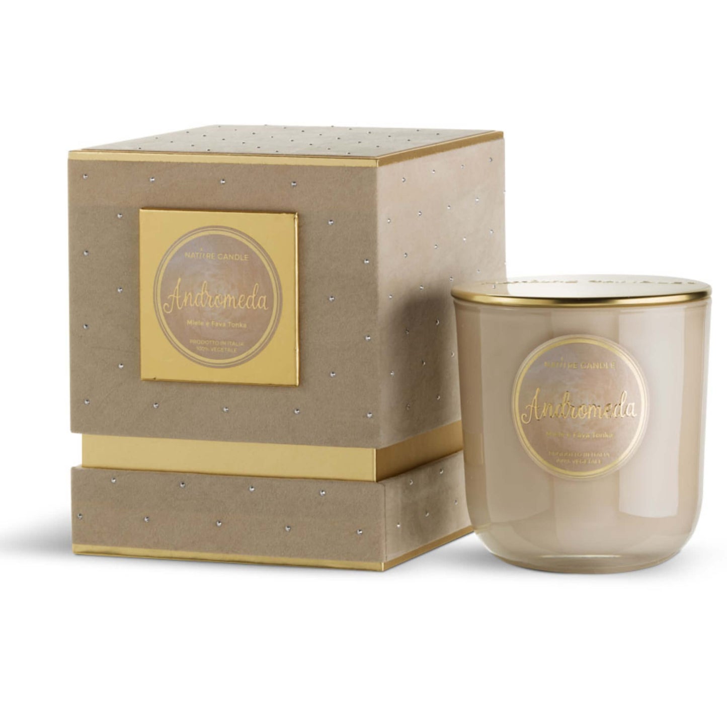 Candela Nature Candle Le Stelle Andromeda Miele e Fava Tonka 210g