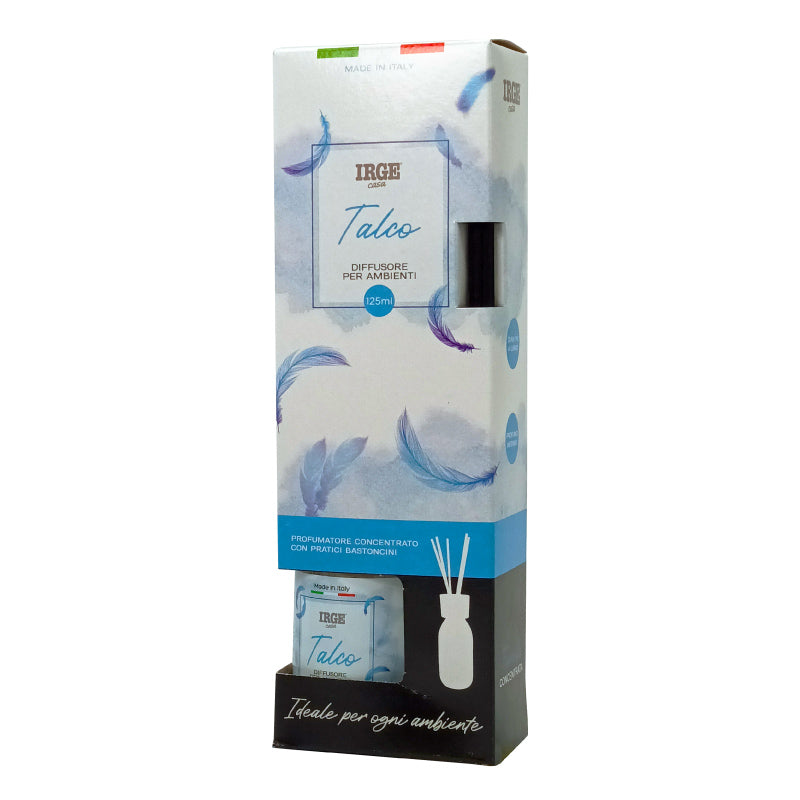Irge Diffusore Ambiente con Bastoncini Talco 125 ml