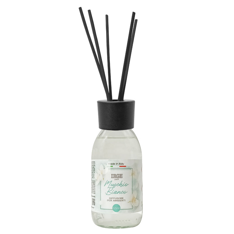 Irge Diffusore Ambiente con Bastoncini Muschio Bianco 125 ml