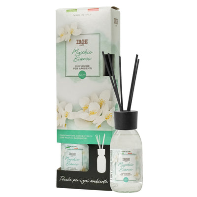 Irge Diffusore Ambiente con Bastoncini Muschio Bianco 125 ml