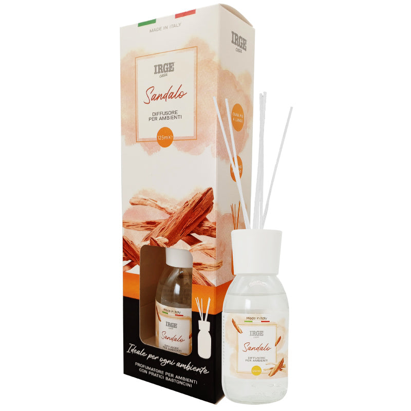 Irge Diffusore Ambiente con Bastoncini Sandalo 125 ml