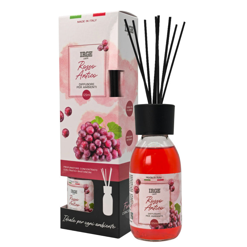 Irge Diffusore Ambiente con Bastoncini Rosso Antico 125 ml