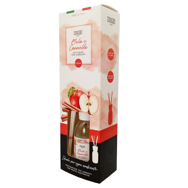 Irge Diffusore Ambiente con Bastoncini Mela e Cannella 125 ml