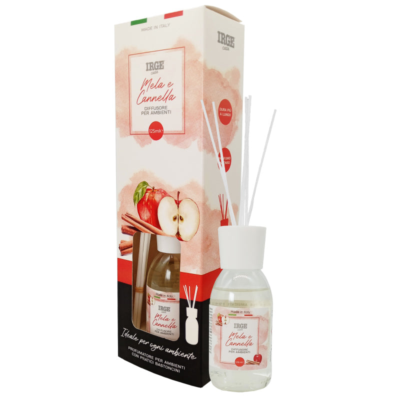Irge Diffusore Ambiente con Bastoncini Mela e Cannella 125 ml