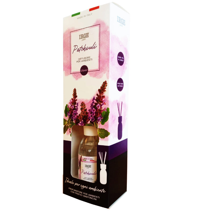 Irge Diffusore Ambiente con Bastoncini Patchouli 125 ml