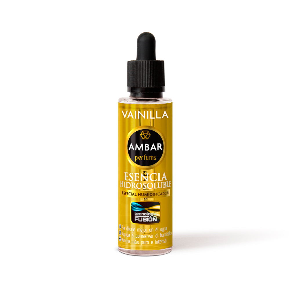 Flacone Ambar Perfums essenza idrosolubile 50ml Vaniglia con note dolci di vaniglia e cioccolato per umidificatori Fusion
