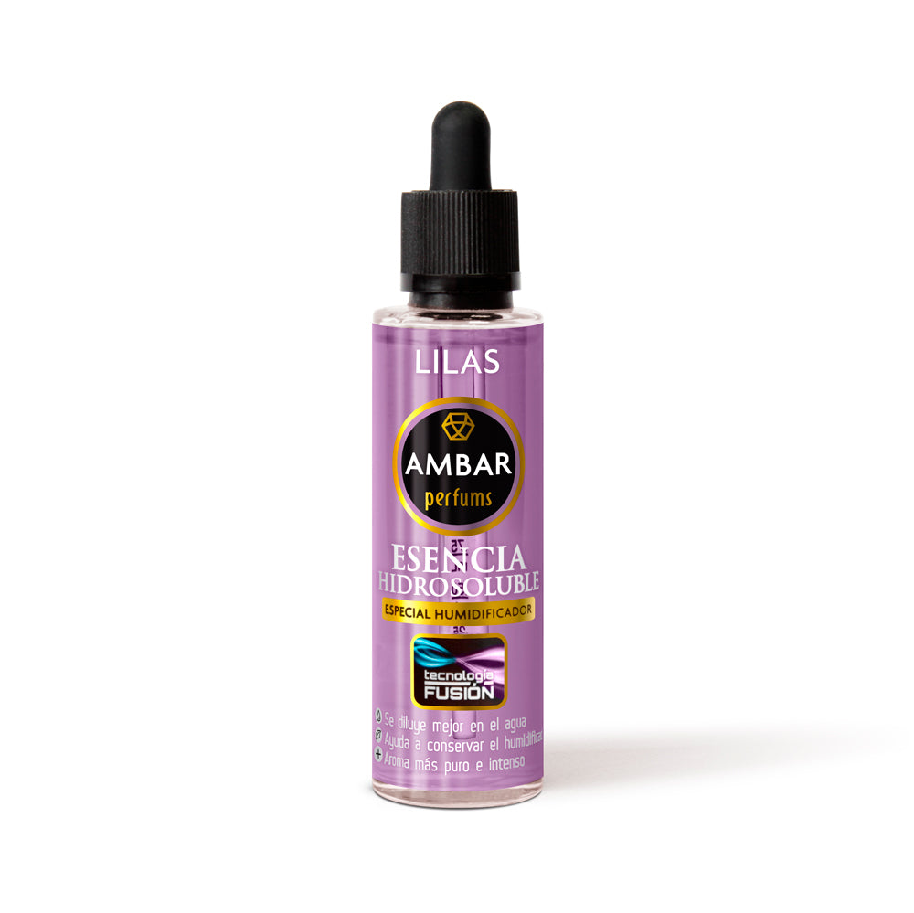 Flacone Ambar Perfums essenza idrosolubile 50ml Lillà con profumo floreale per umidificatori con tecnologia Fusion