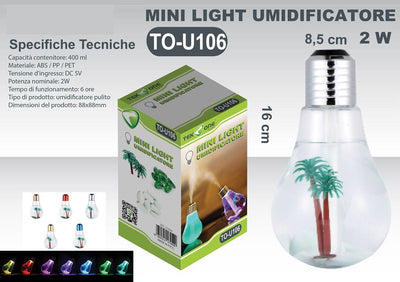 MINI LIGHT UMIDIFICATORE ARGENTO