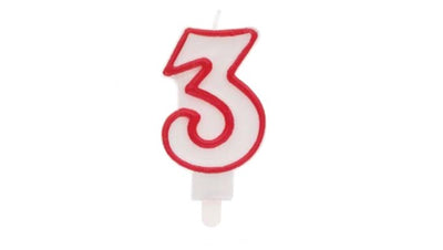 CANDELINA NUMERO 3 ROSSO