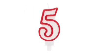 CANDELINA NUMERO 5 ROSSO