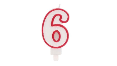 CANDELINA NUMERO 6 ROSSO