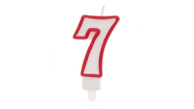 CANDELINA NUMERO 7 ROSSO