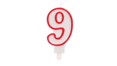 CANDELINA NUMERO 9 ROSSO