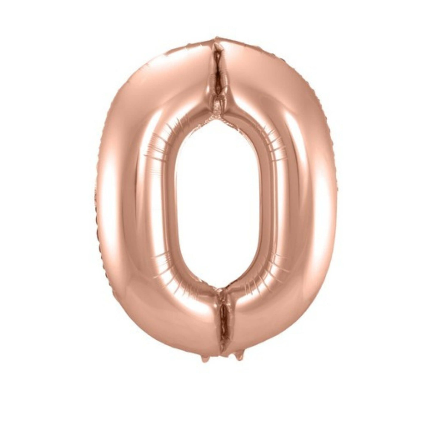 Pallone foil gigante numero 0 colore rosa gold 86 cm decorazione festa