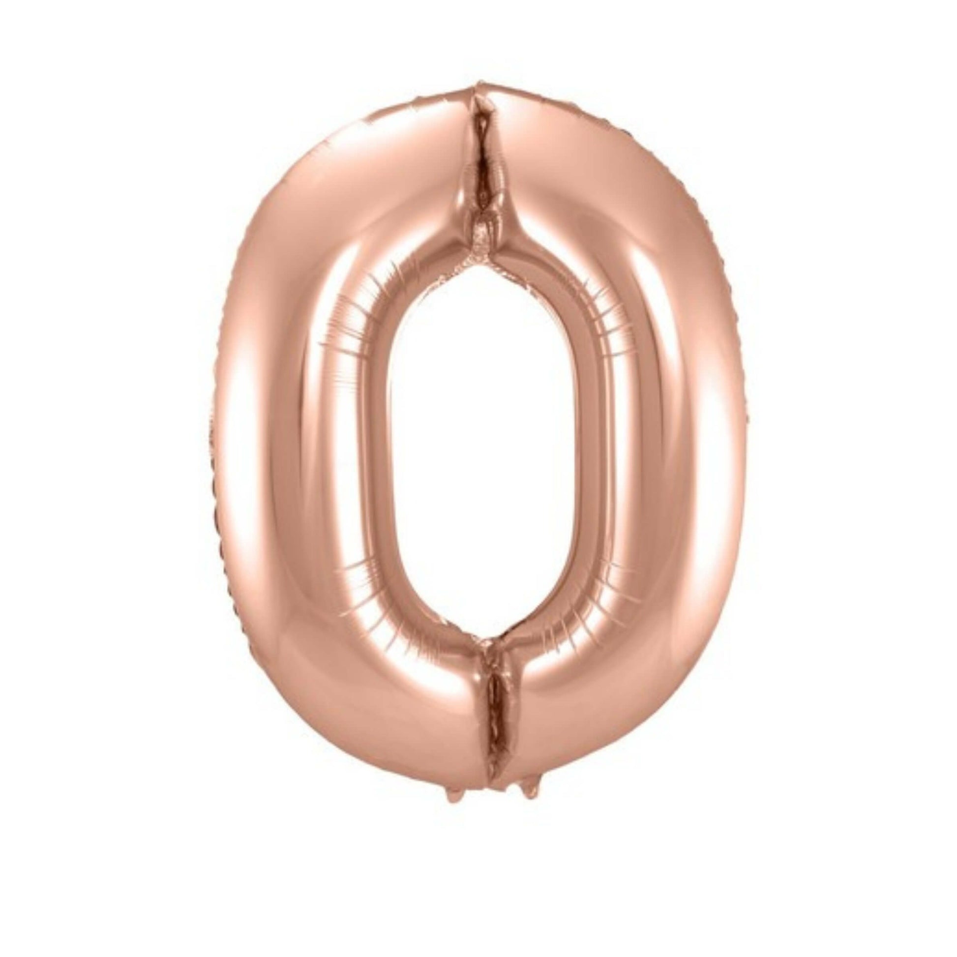 Pallone foil gigante numero 0 colore rosa gold 86 cm decorazione festa
