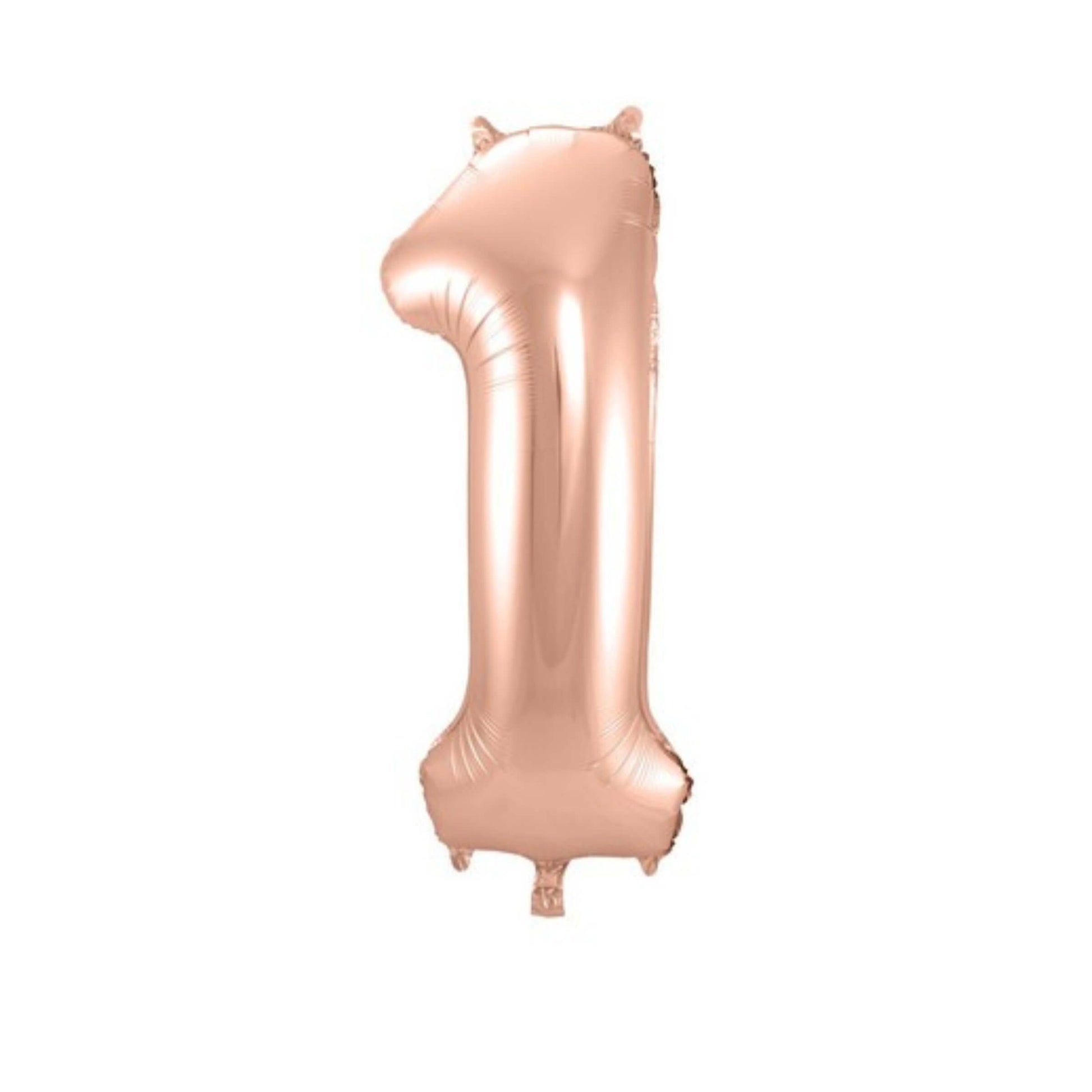 Pallone foil gigante numero 1 colore rosa gold 86 cm decorazione festa