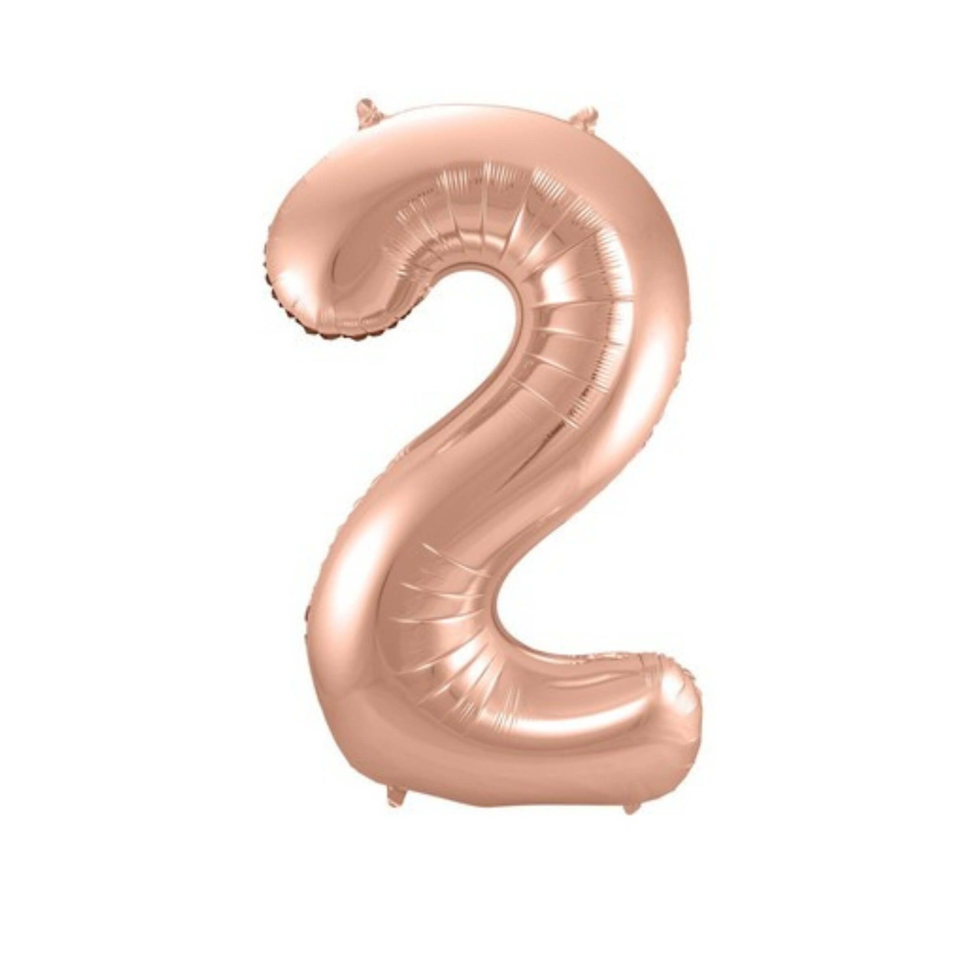 Pallone foil gigante numero 2 colore rosa gold 86 cm decorazione festa