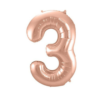 Pallone Foil balloon N.3 Rosa Gold - 86 cm