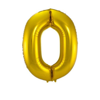 Pallone foil gigante numero 0 colore oro 86 cm decorazione festa