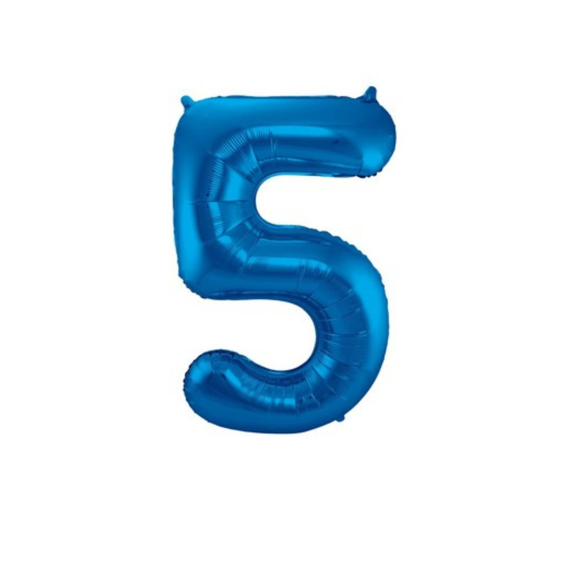 Pallone foil gigante numero 5 colore blu 86 cm decorazione festa