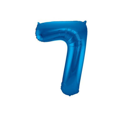 Pallone foil gigante numero 7 colore blu 86 cm decorazione festa