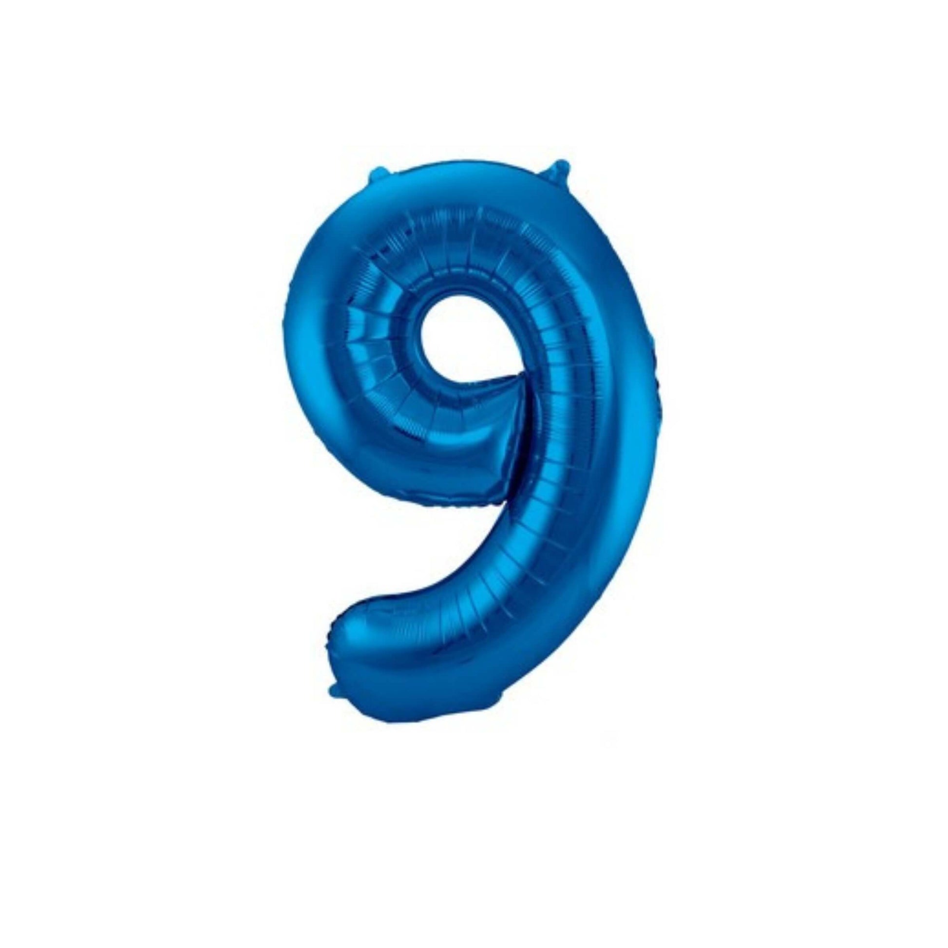 Pallone foil gigante numero 9 colore blu 86 cm decorazione festa