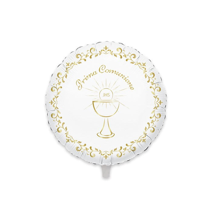 Palloncino Mylar 18" - 45 cm Comunione Gold Metal