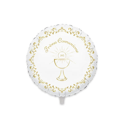 Palloncino Mylar 18" - 45 cm Comunione Gold Metal