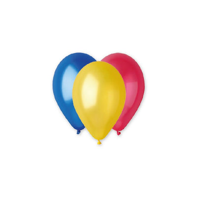 25 Palloncini Medium Metal 10" - 26cm ass.ti