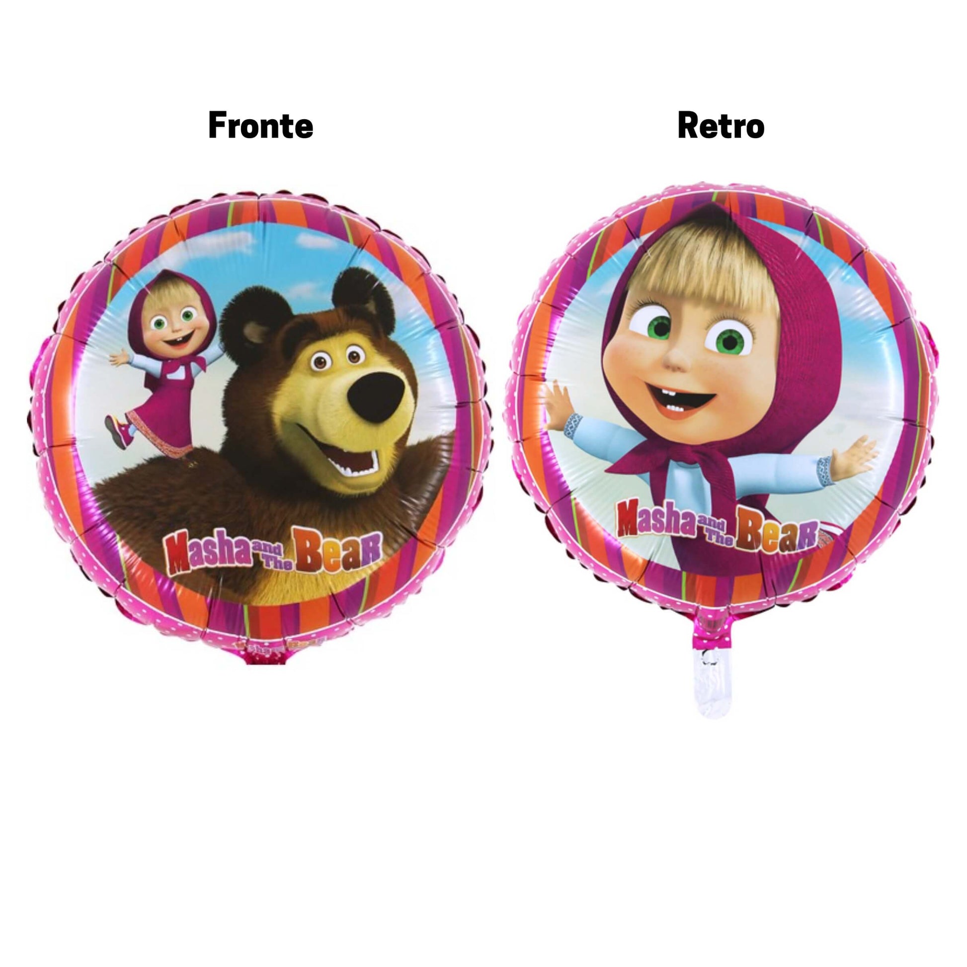 Palloncino Masha e Orso mylar 18 pollici vista fronte
