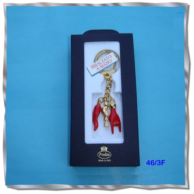 P.TA CHIAVI PREDAN 46/3F GOBBO ORO + MANO SMALTO+ CORNO SMALTO