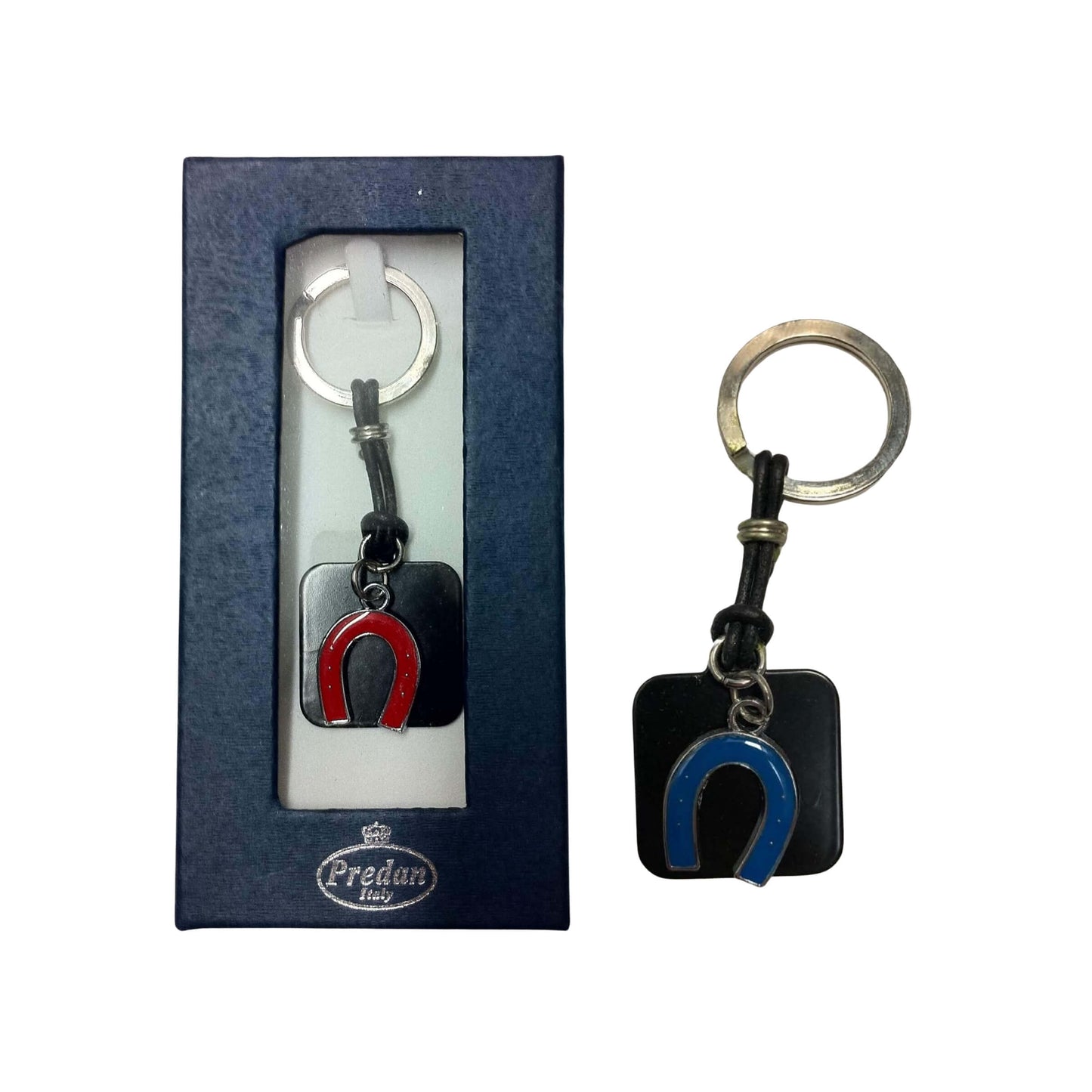 P.TA CHIAVI PREDAN 108/3 PLACCHETTA NERA CON CHARMS FERRO CAVALLO