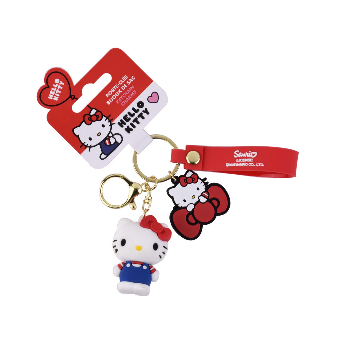 Varianti portachiavi Hello Kitty Sanrio blu e lilla