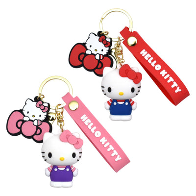 1 Portachiavi 3D Hello Kitty Sanrio con ciondolo in gomma