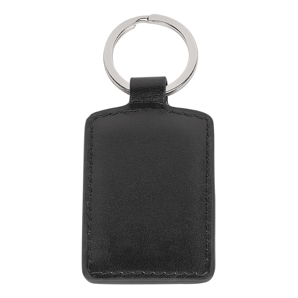 Portachiavi Zippo vera pelle nera vista laterale S07501