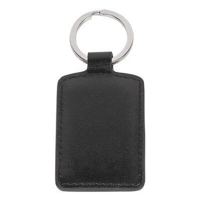 Portachiavi Zippo vera pelle nera vista laterale S07501