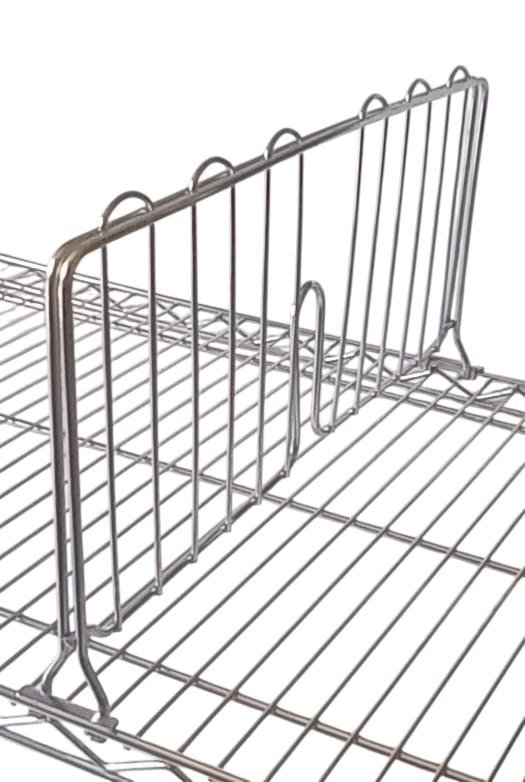 Metallika Divisorio per Ripiano in Acciaio Cromato