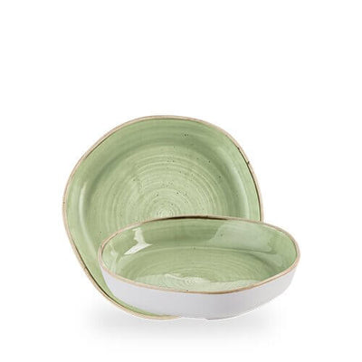 Churchill Stonecast Sage Green Piatto Fondo Organic Impilabile 23 cm 6 Pezzi