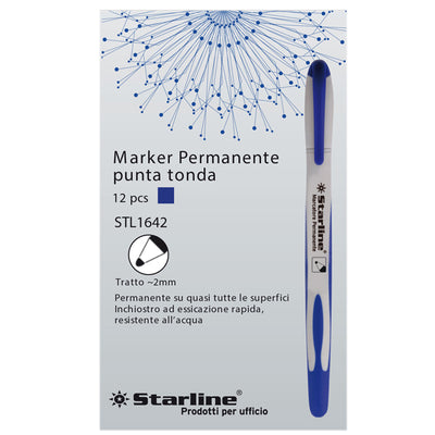 Marcatore permanente Starline  - punta tonda 2,0mm - blu - Starline