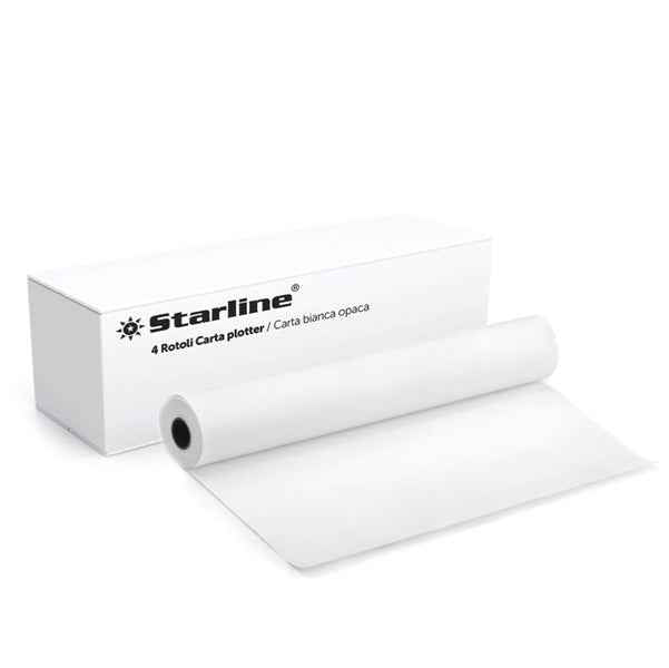 Carta plotter - 420 mm x 50 mt - 80 gr - inkjet - opaca - bianco - Starline