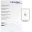 Etichette adesive - in carta - permanenti - 105 x 48 mm - 12 et/fg - 100 fogli - bianco - Starline