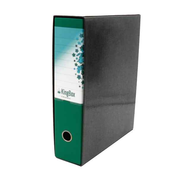 Registratore Kingbox - dorso 8 cm - protocollo 23 x 33 cm - verde - Starline