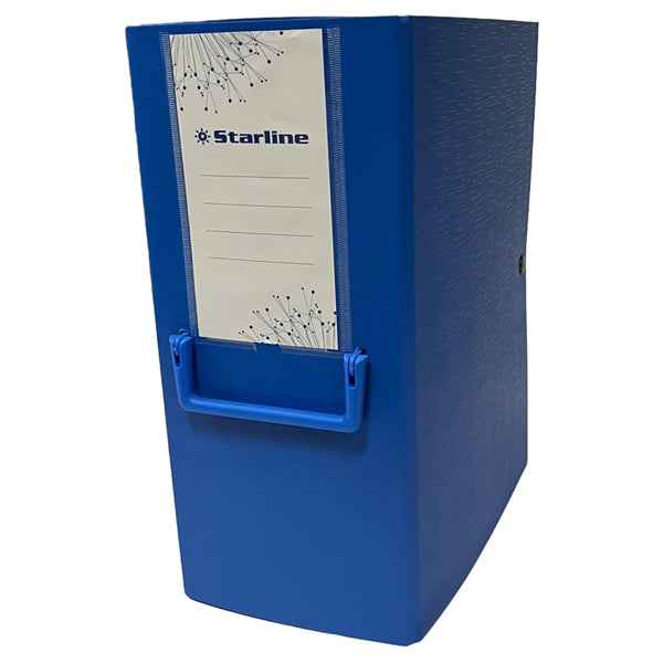 Scatola archivio con maniglia - dorso 16 cm - 25 x 35 cm - blu - Starline